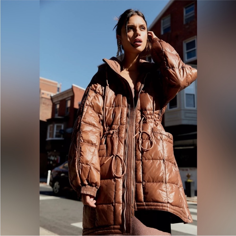FP Movement by Free People Patrica packable puffer jacket in walnut size XL